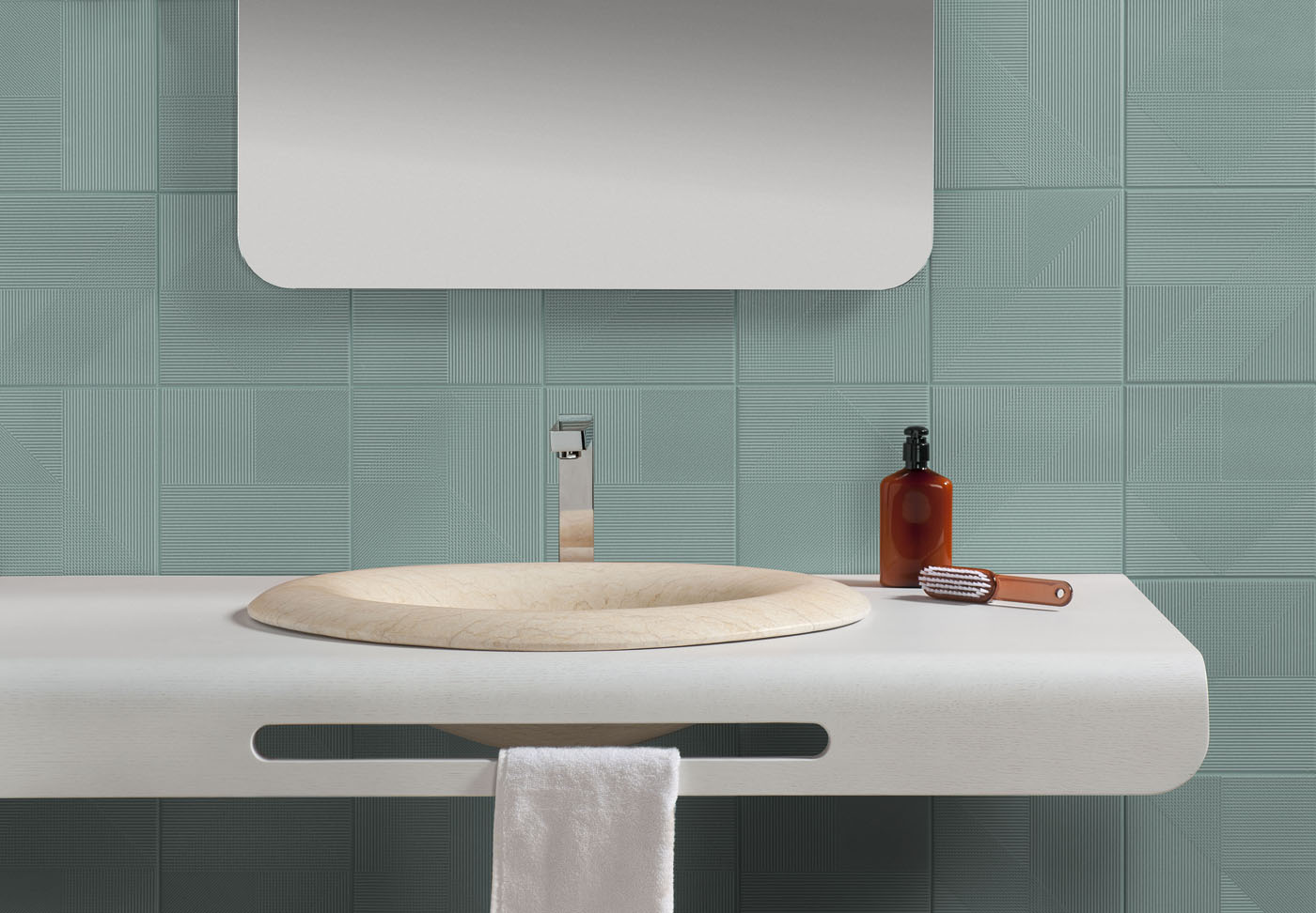 Drop and Wave washbasin designed for Harmony